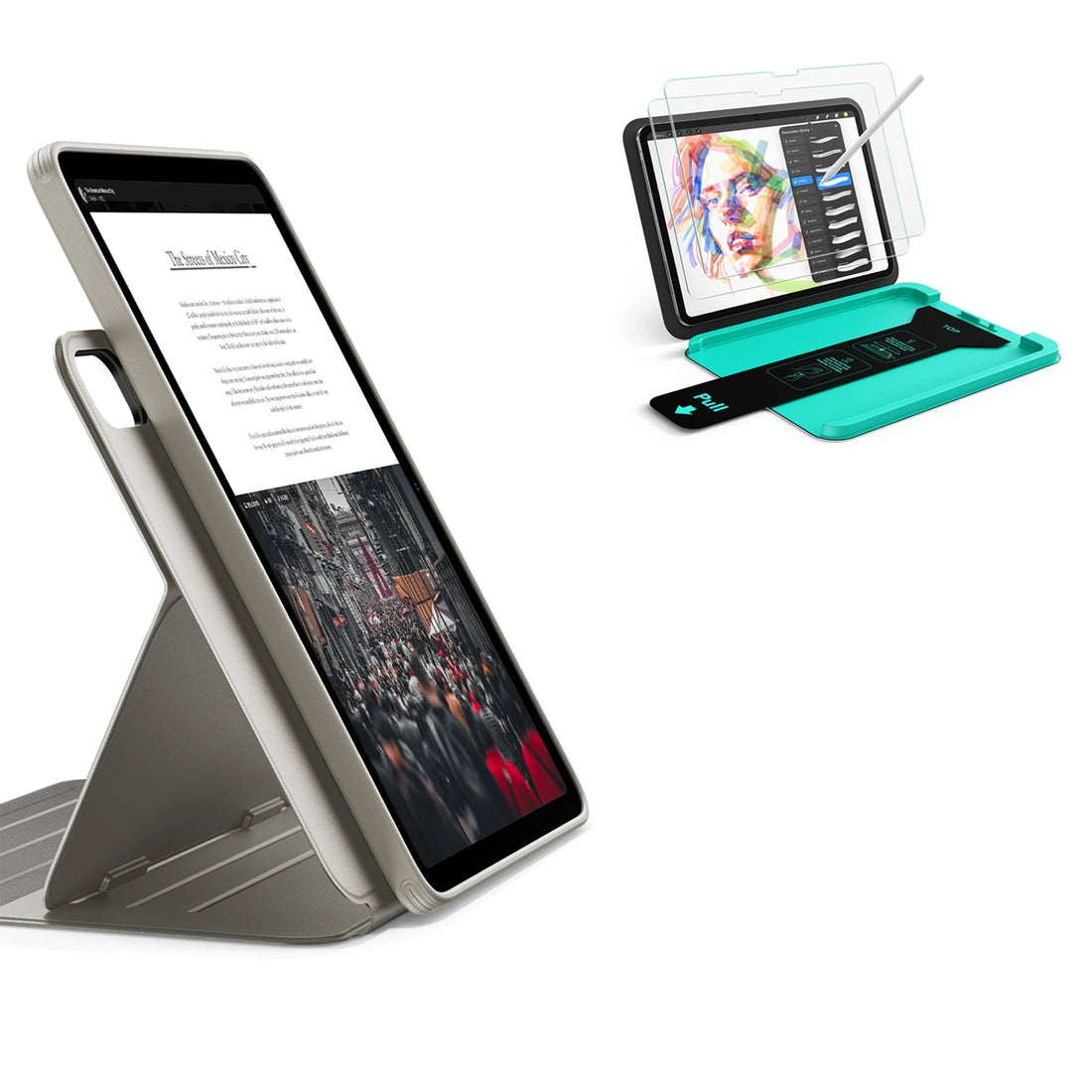 iPad Air 13" (M4) 2026 Bundle Shift Magnetic Case & Armorite® Paper-Feel Protection - Titanium ESR ESR