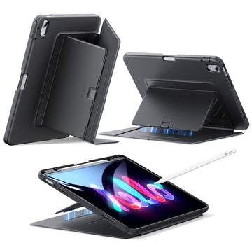 iPad Air 13" (M4) 2026 Flip Magnet-Hülle mit Pencil-Halter - Black