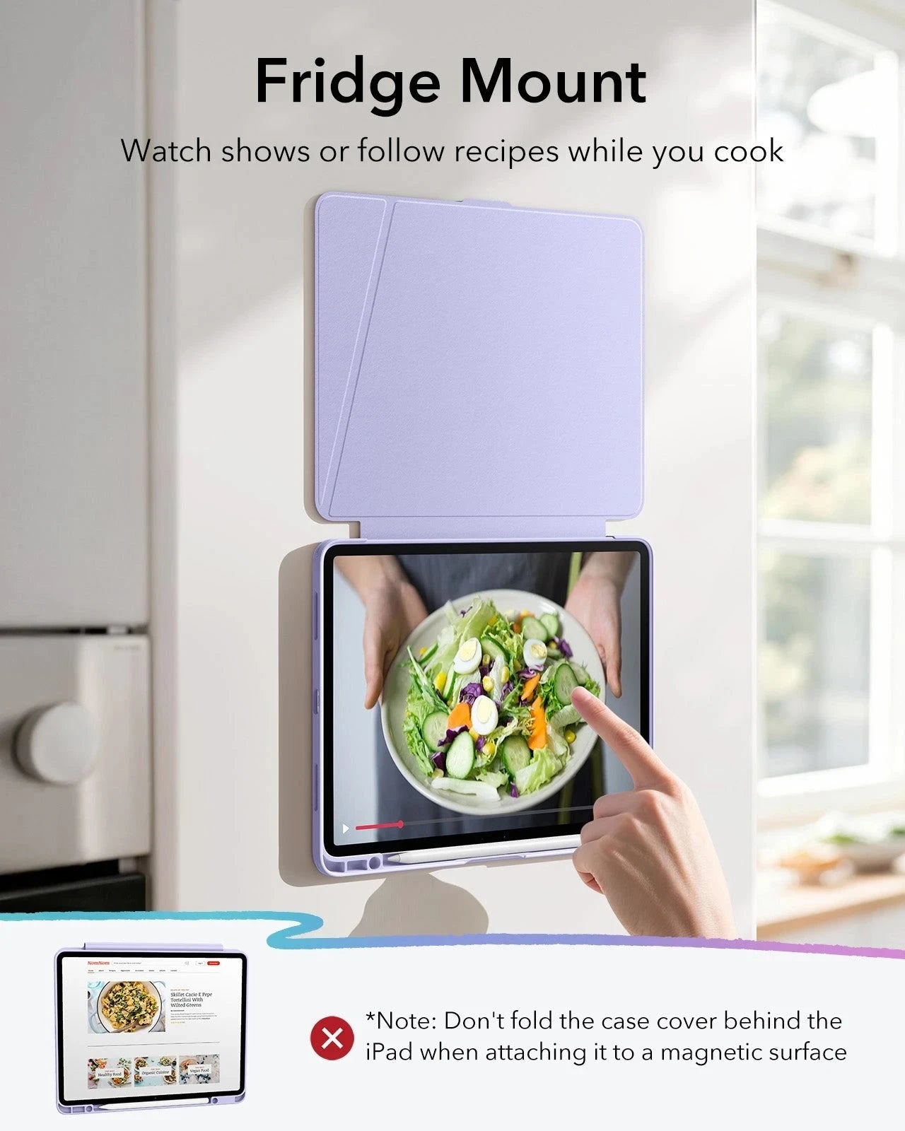 iPad Air 13" (M4) 2026 Flip Magnetic Case with Pencil Holder - Light Purple ESR ESR