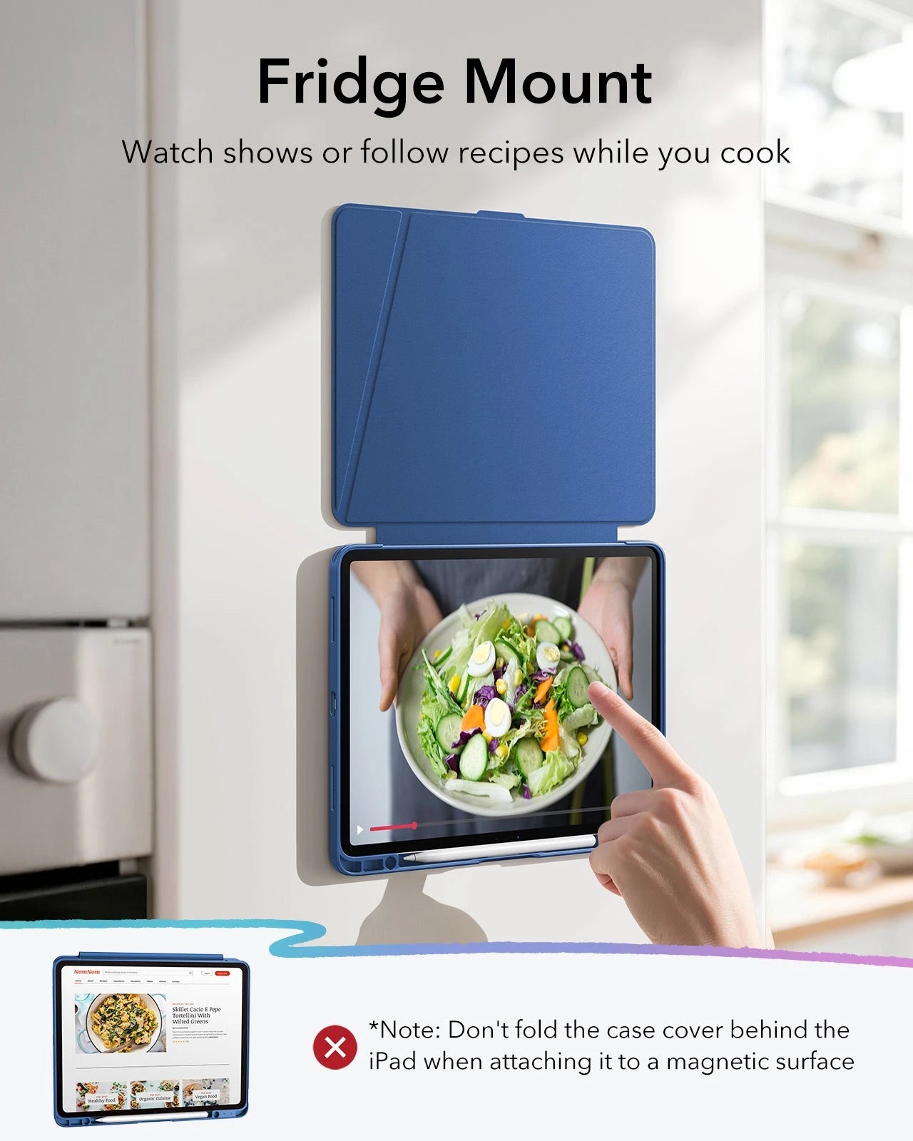 iPad Air 13" (M4) 2026 Flip Magnetic Case with Pencil Holder - Navy Blue ESR ESR