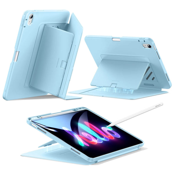 Sky Blue iPad Air 13-inch (M4) Portrait Case with Pencil Slot