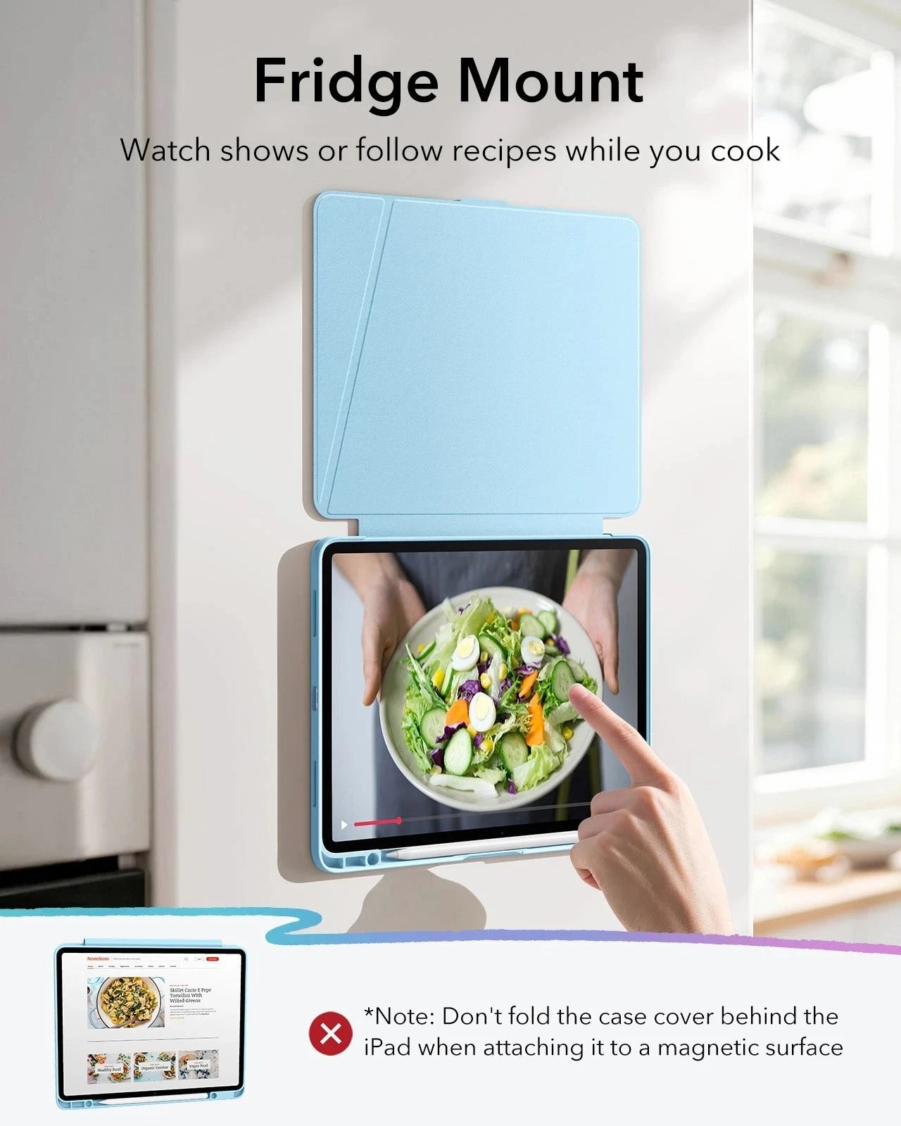 iPad Air 13" (M4) 2026 Flip Magnetic Case with Pencil Holder - Sky Blue ESR ESR