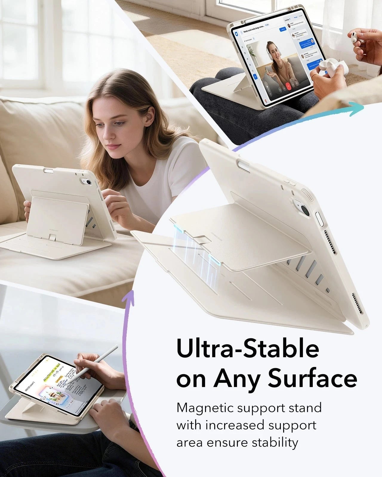 Starlight Magnetic iPad Air 13-inch (M4) Flip Case For Note-taking