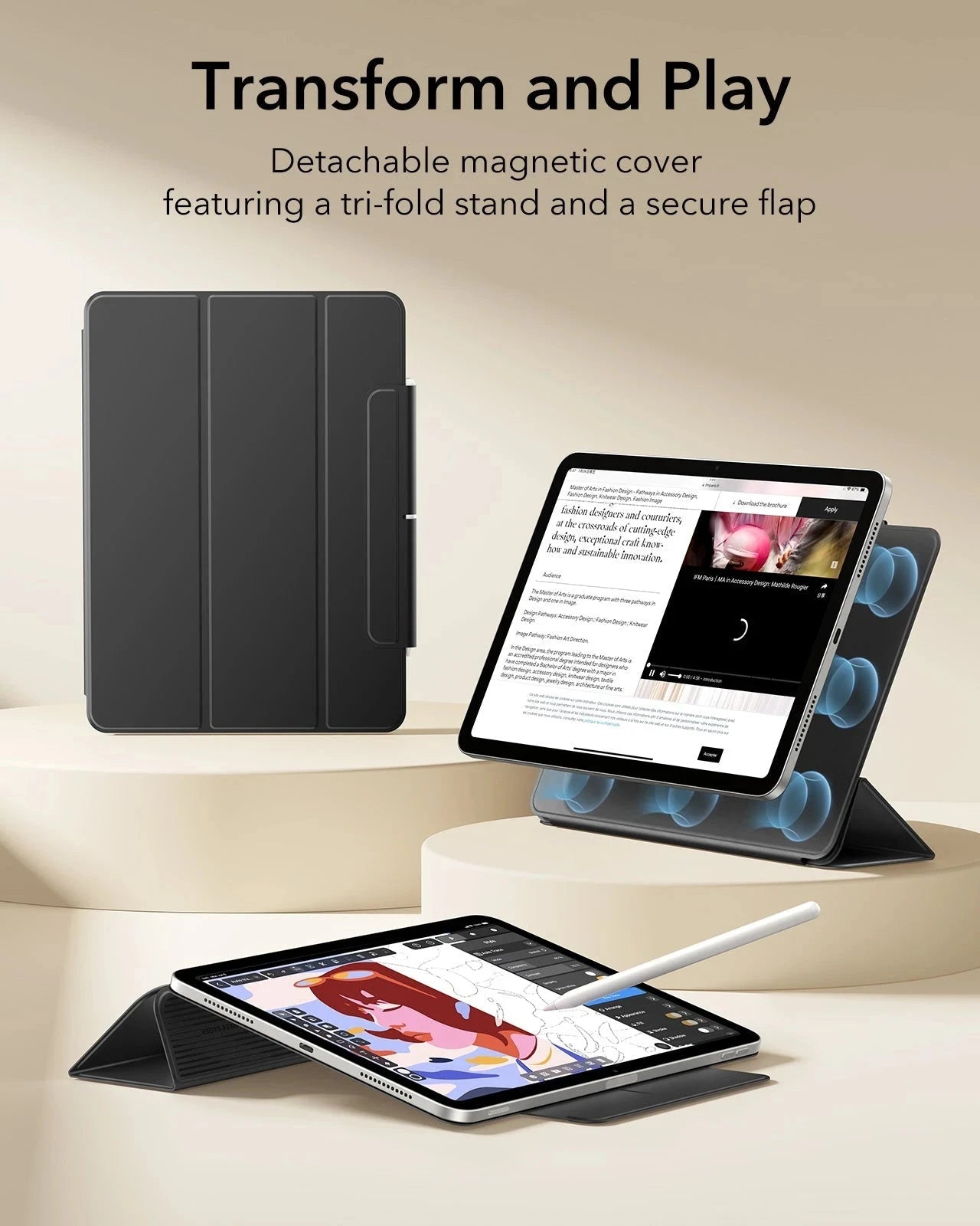 ESR Rebound Series iPad Air 13\" ケース Amazon.com: ESR for iPad Air 13 Inch Case M4/M3/M2 (2026/2025/2024
