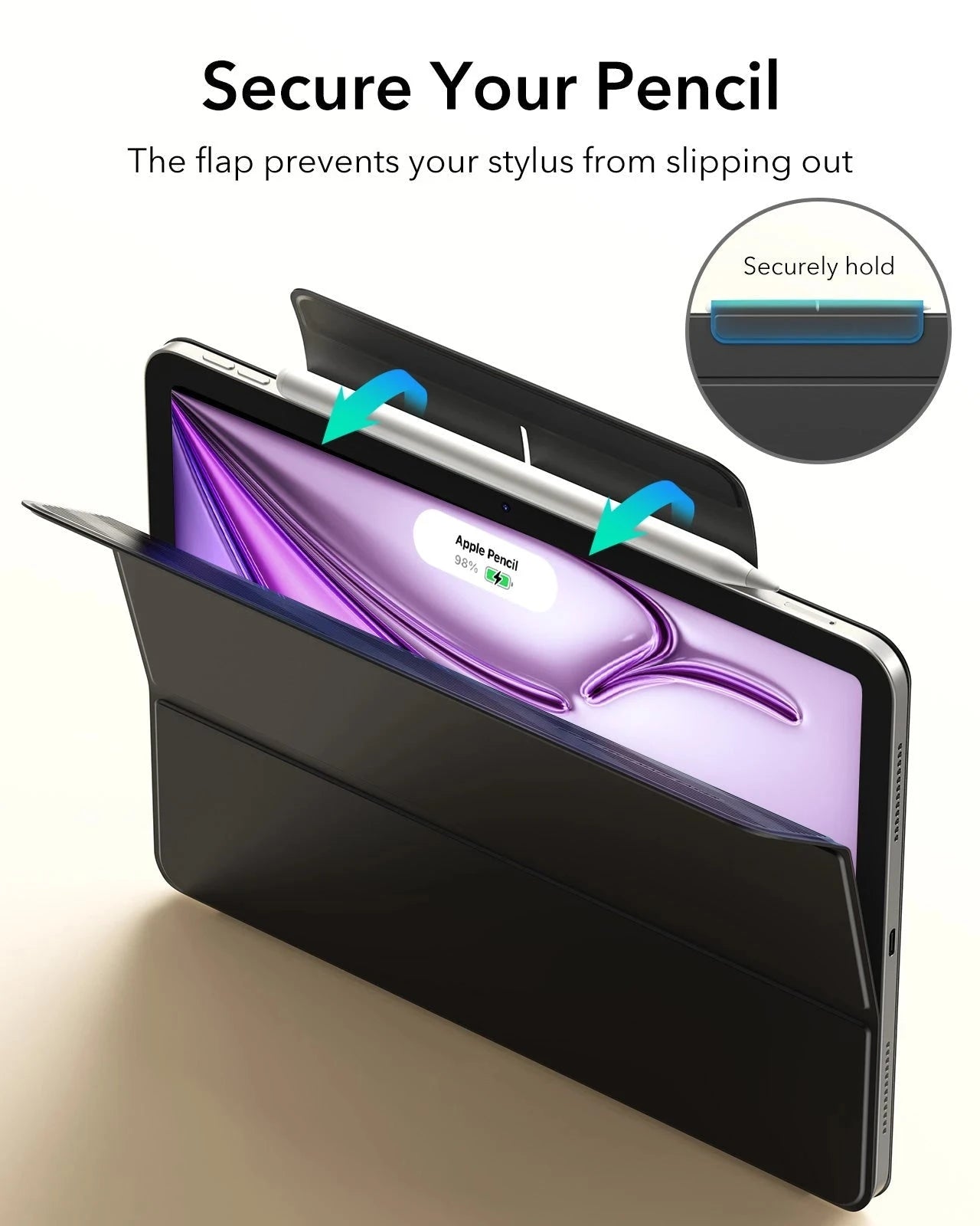 iPad Air 13" (M4) 2026 Rebound Magnetic Case - Black ESR ESR