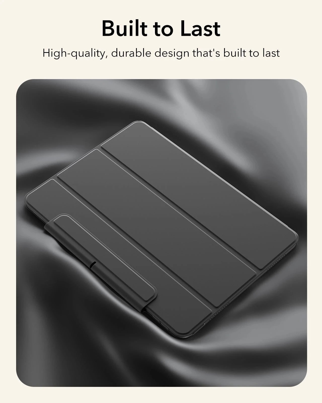 Black Folio Case with Stand for Apple iPad Air 13