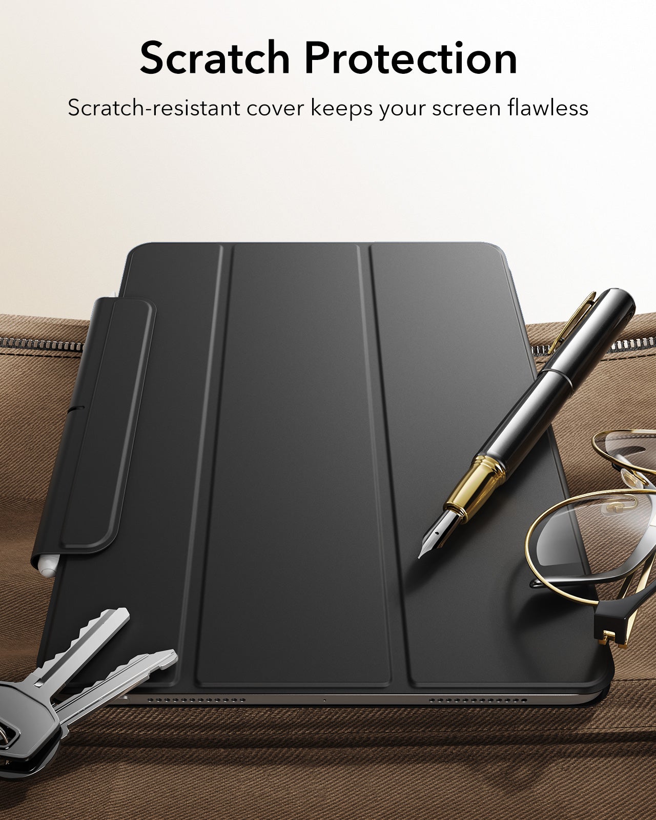 Black Folio Case with Stand for Apple iPad Air 13