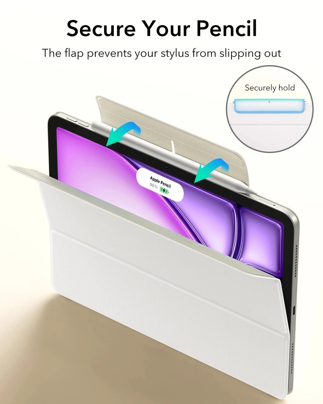 Best White Alternative Smart Folio Case for iPad Air 13 (M4)|ESR
