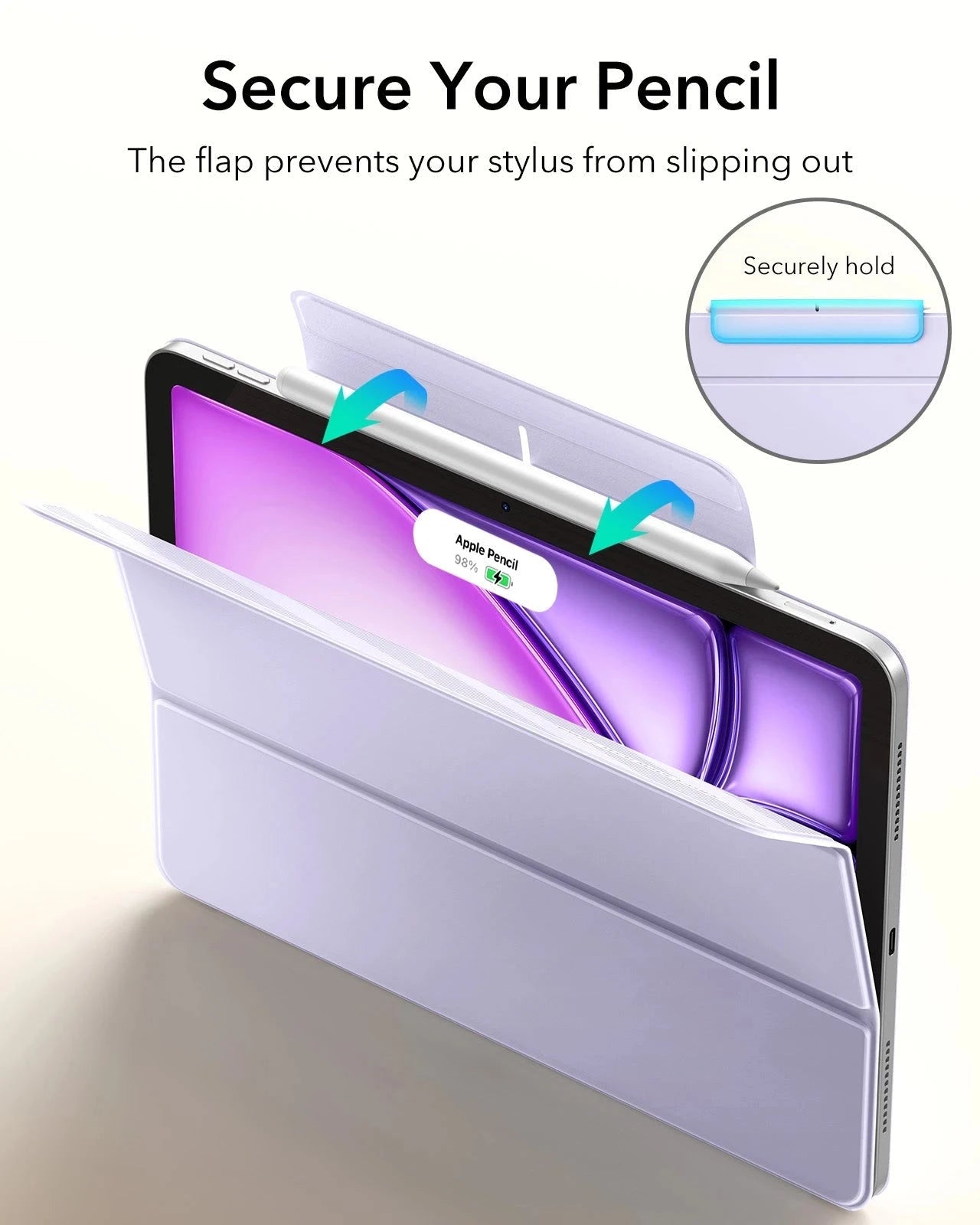 Light Purple Folio Trifold Stand Case for iPad Air 13 (M4) | ESR