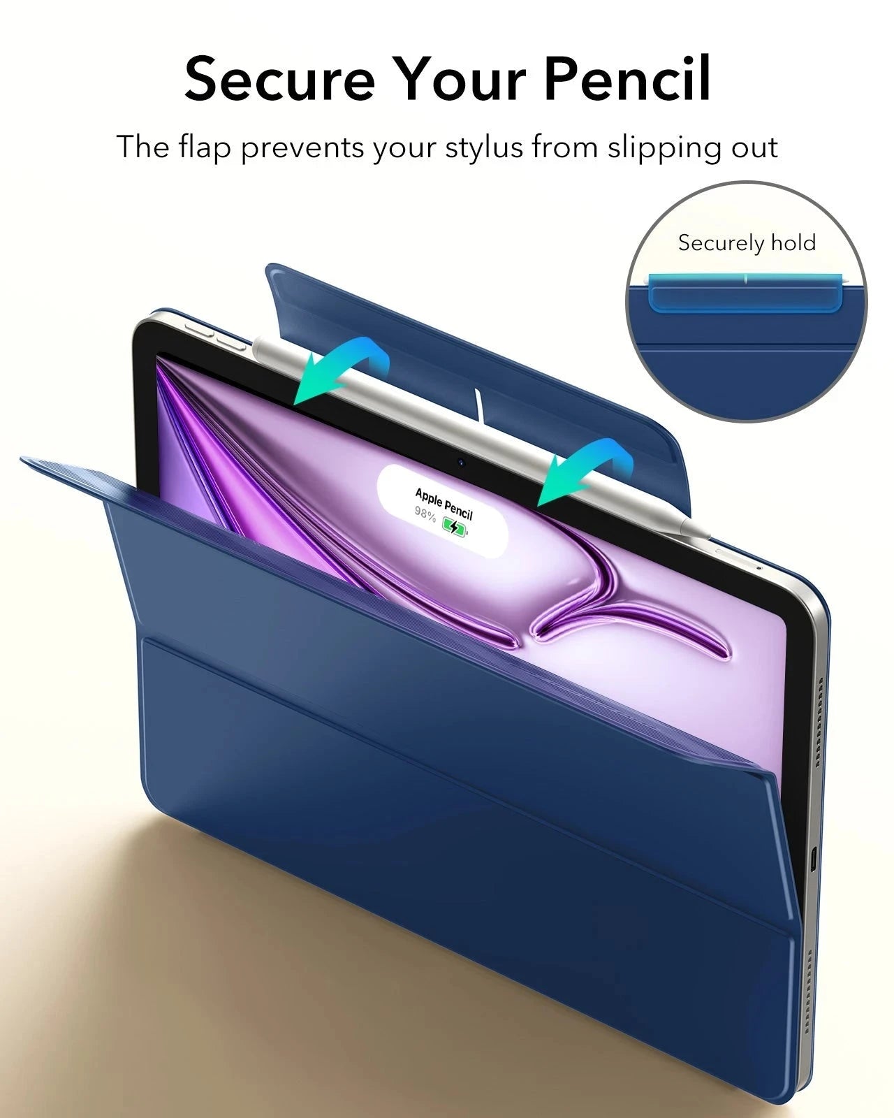 iPad Air 13" (M4) 2026 Rebound Magnetic Case - Navy Blue ESR ESR