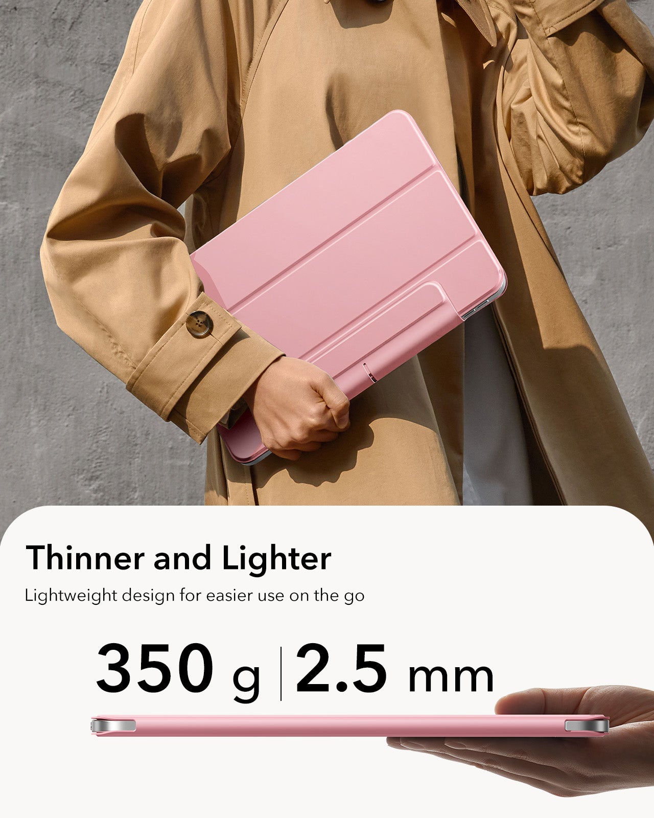 iPad Air 13" (M4) 2026 Rebound Magnetic Case - Pink ESR ESR