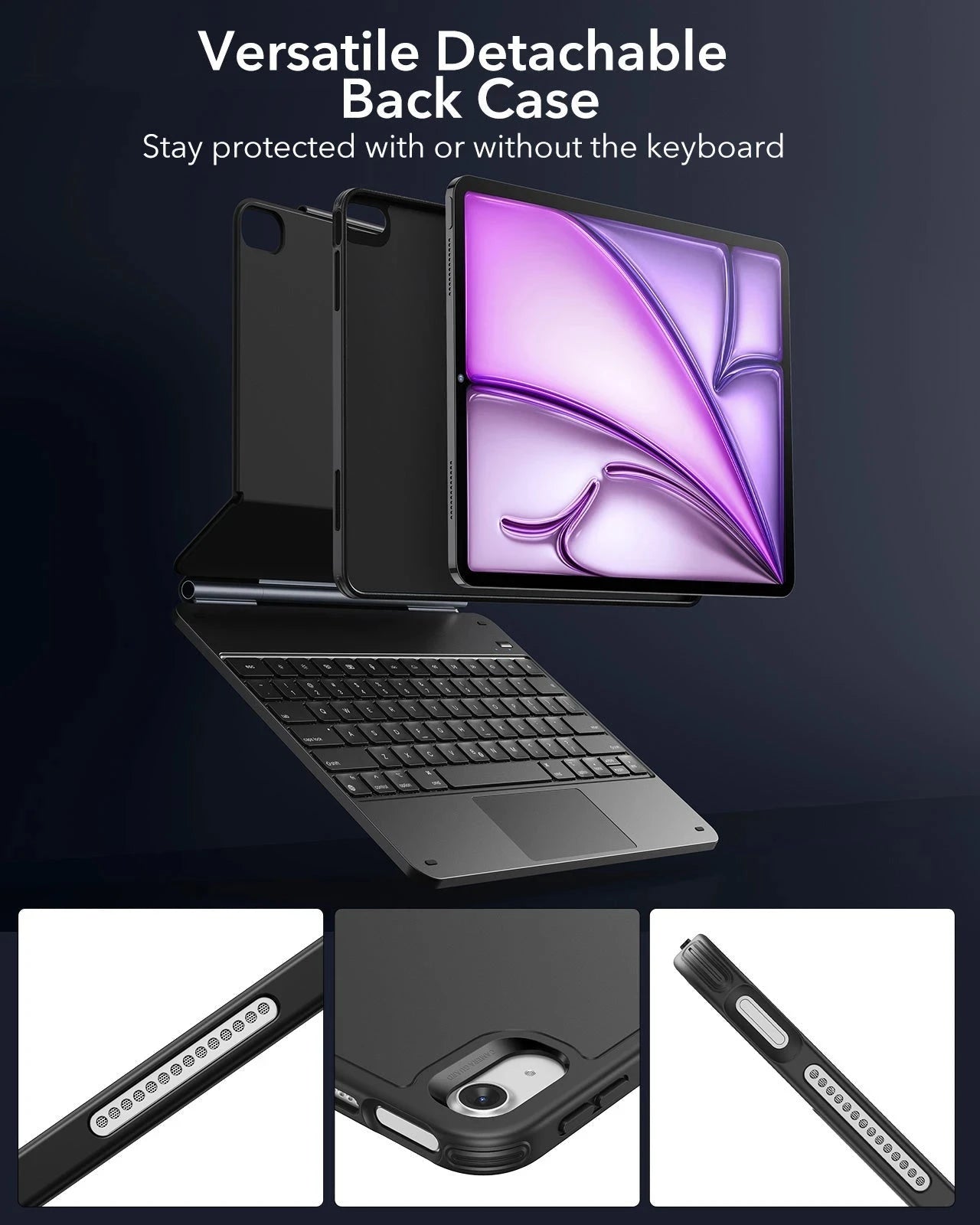 versatile detachable back case