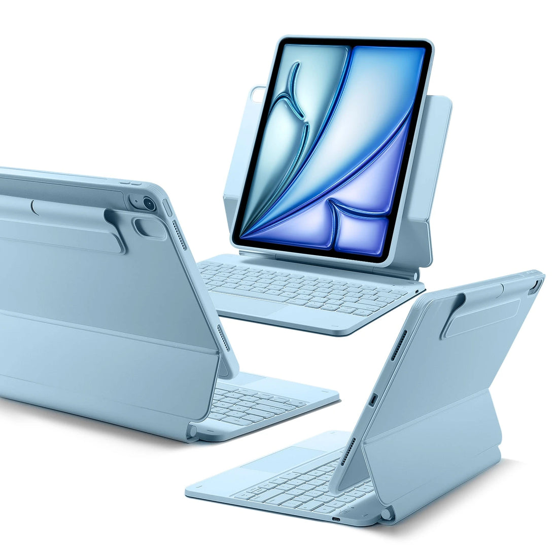 iPad Air 13" (M4) 2026 Rebound Magnetic Keyboard Case 360 - US Layout-Blue ESR ESR