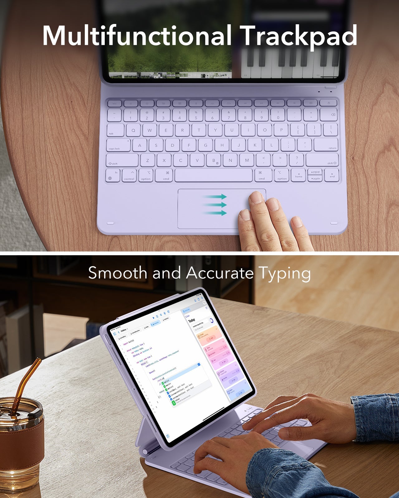 ipad_rebound_magnetic_keyboard_case_360_purple_case_multifunctional trackpad