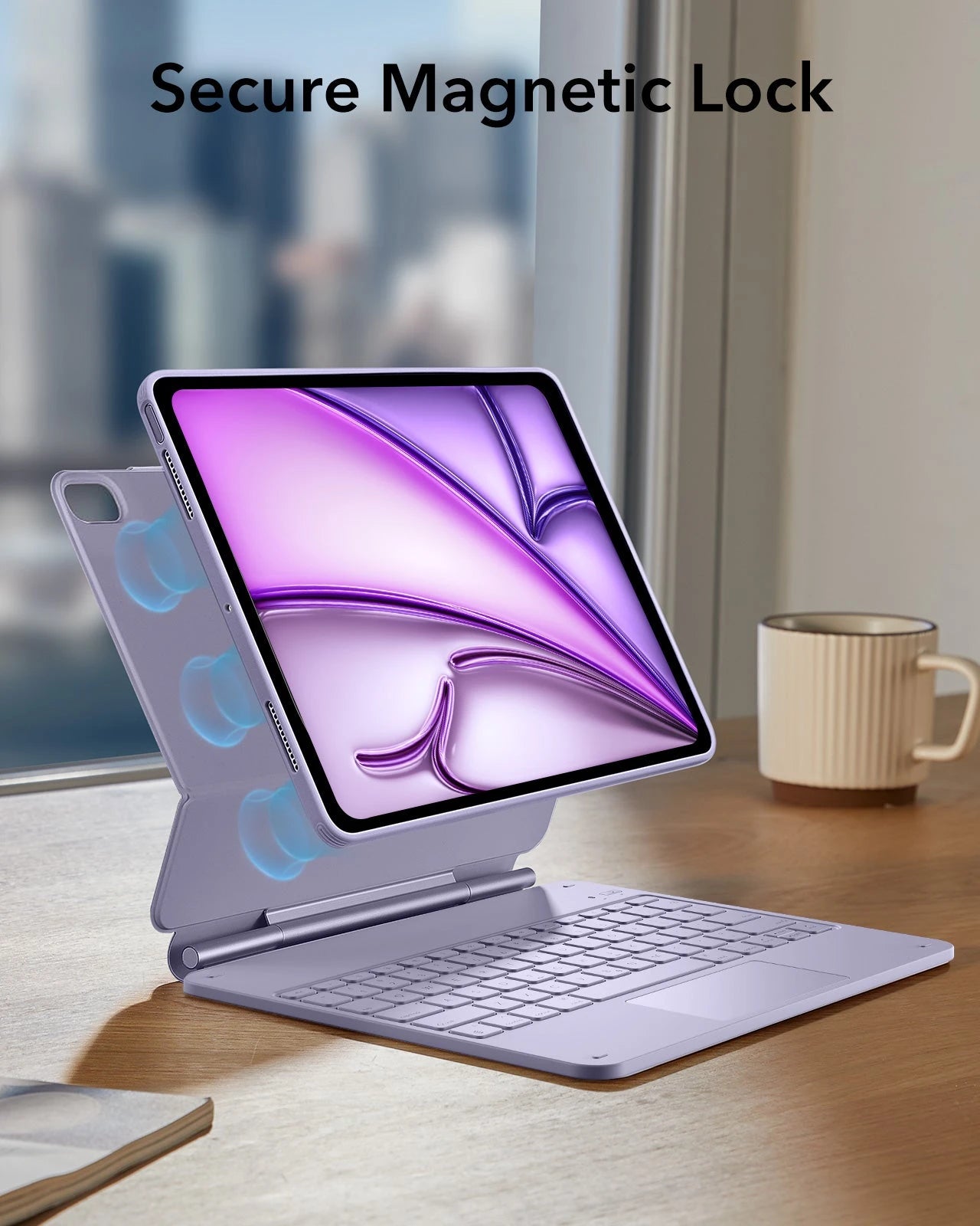 ipad_rebound_magnetic_keyboard_case_360_purple_case_secure magnetic lock