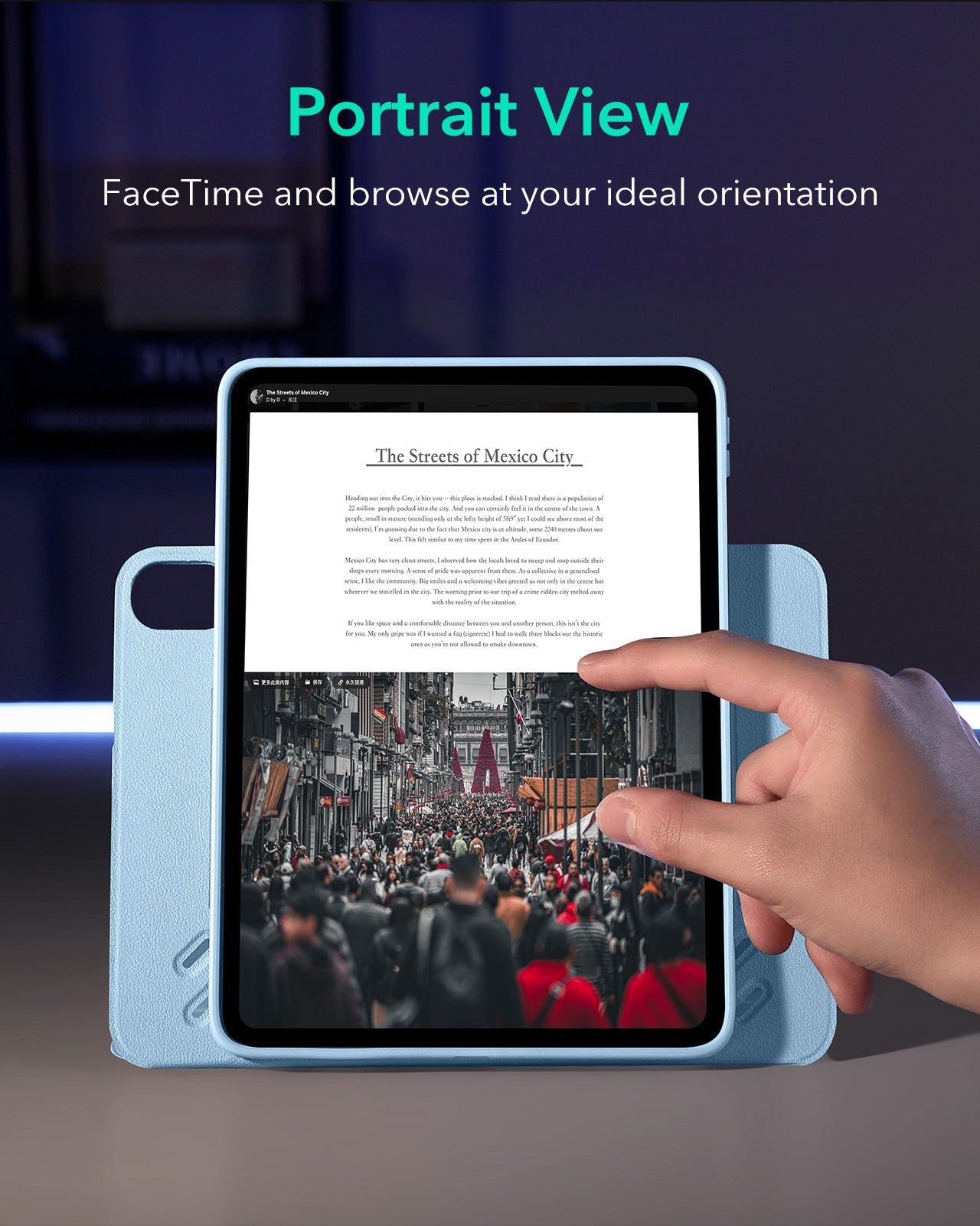 iPad Air 13" (M4) 2026 Shift Magnetic Case - Blue ESR ESR