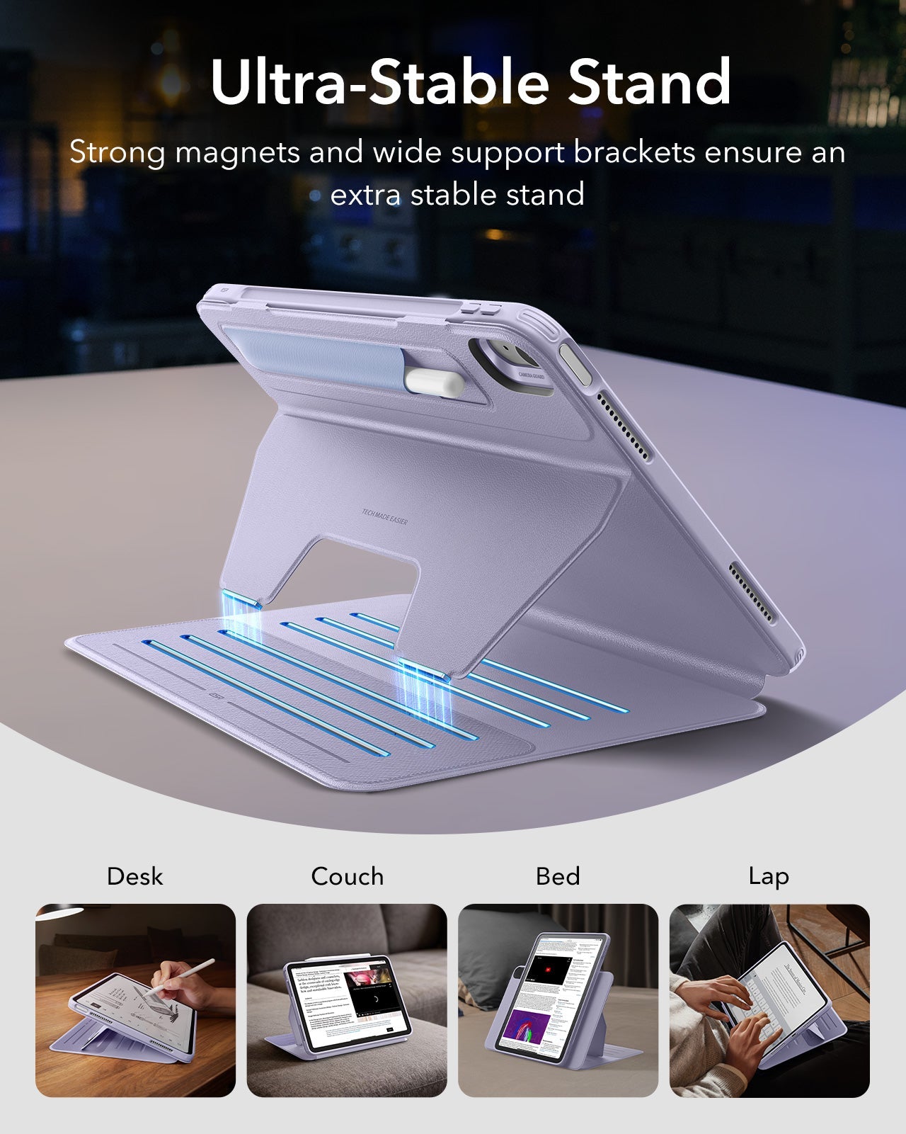 iPad Air 13" (M4) 2026 Shift Magnetic Case - Light Purple ESR ESR