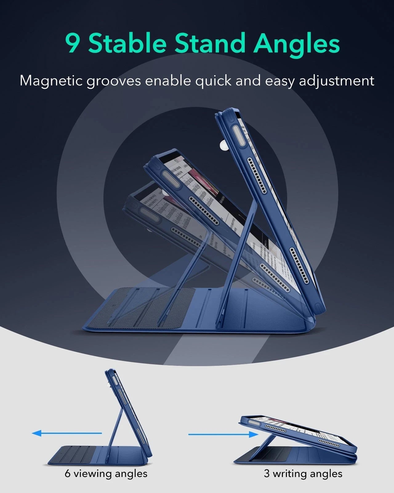 iPad Air 13" (M4) 2026 Shift Magnetic Case - Navy Blue ESR ESR