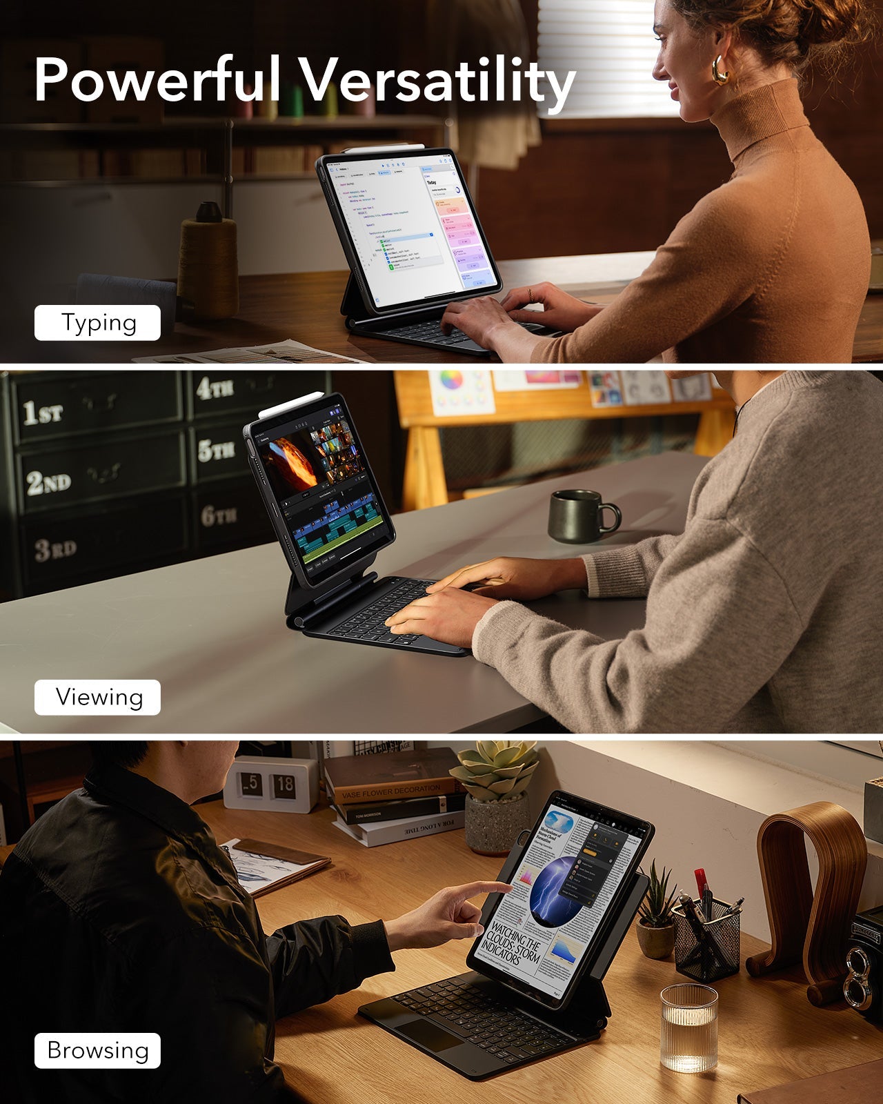 iPad Air 13 (M4, 2026) Rebound Magnet-Tastaturhülle 360