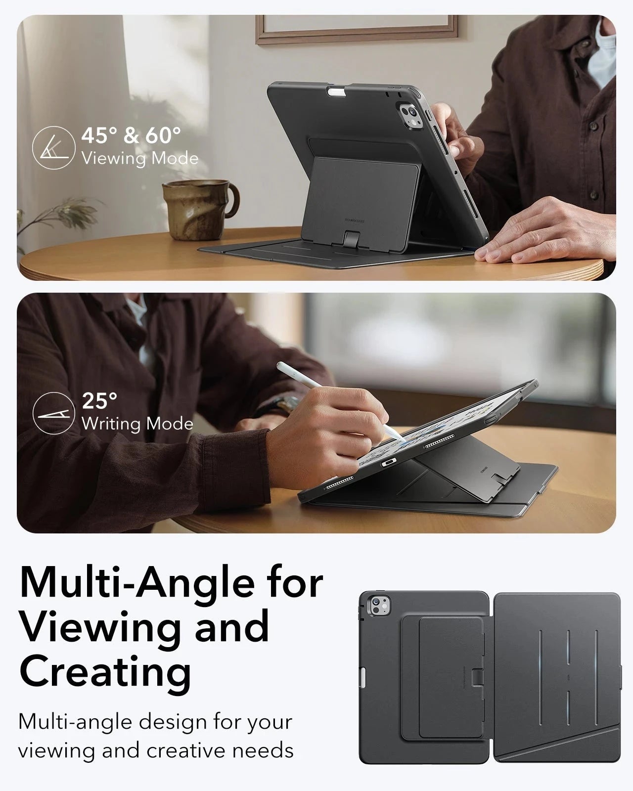 iPad Pro 13" (2024) Flip Magnetic Case with Pencil Holder - Black ESR ESR