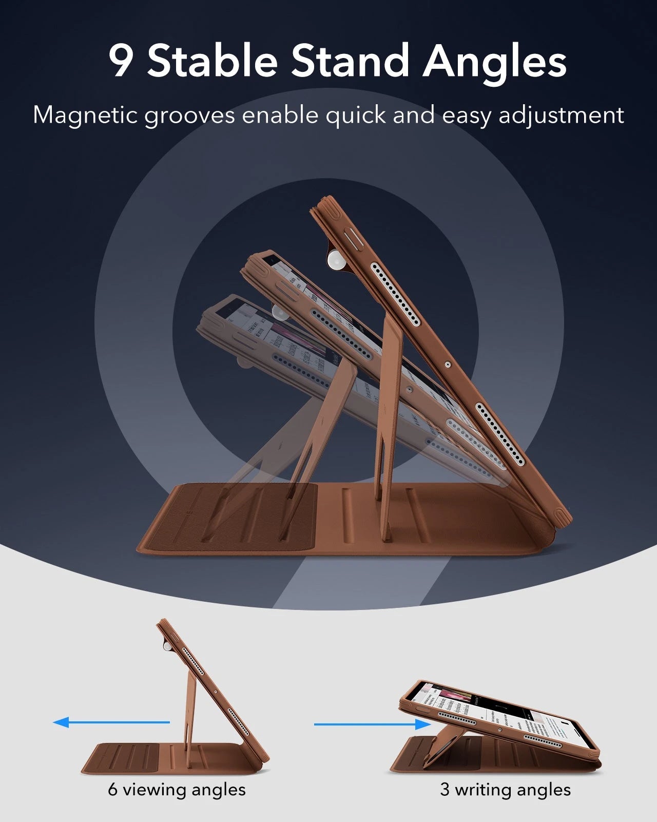 Durable Brown iPad Pro 11 Case & Cover (M5) with Stand | ESR Shift