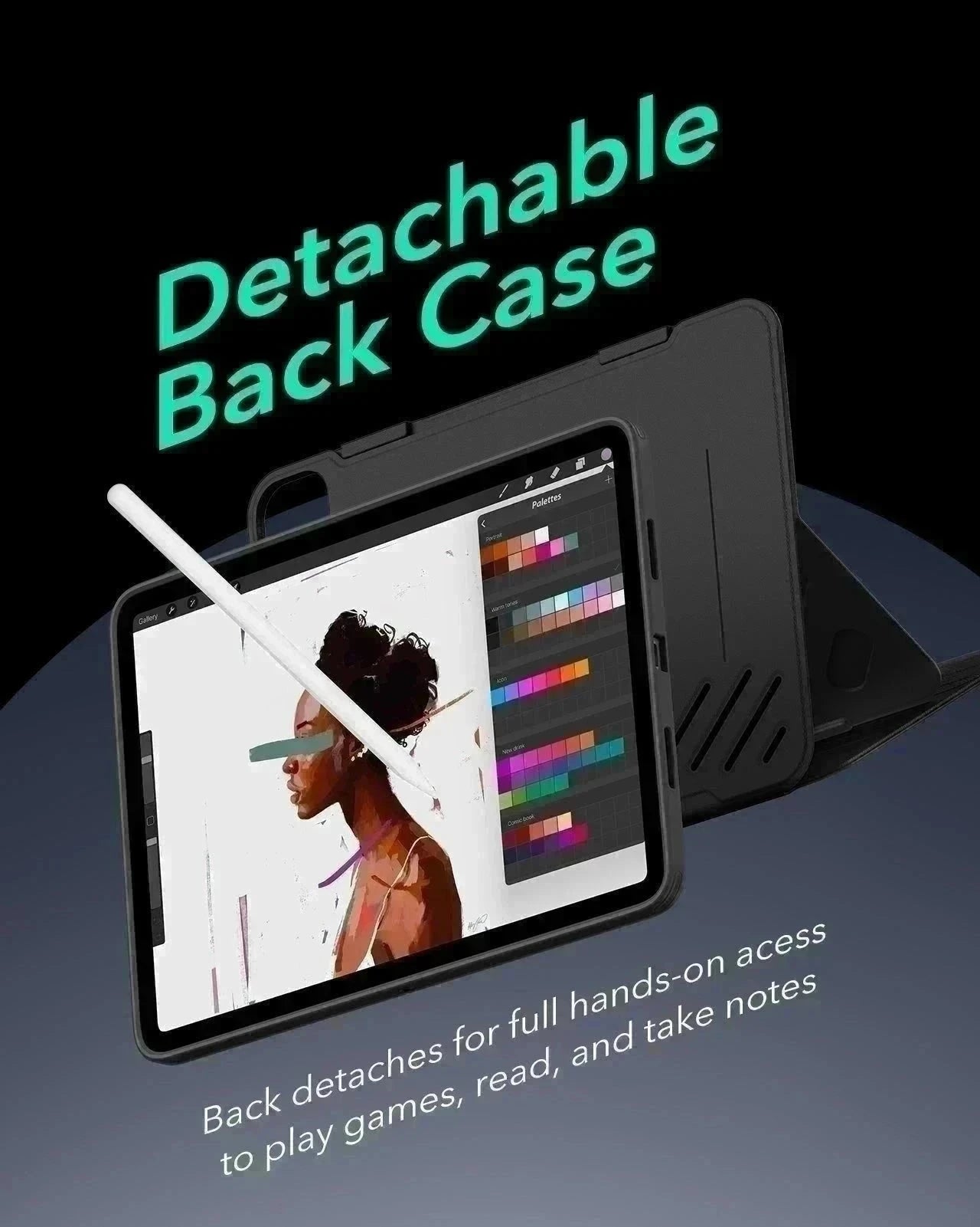 Black Shift Magnetic iPad Pro 11‑inch Cover with stylus holder