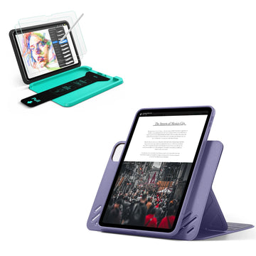 iPad Pro 11" (2025) Bundle Shift Magnetic Case & Armorite® Paper-Feel Protection - Purple ESR ESR