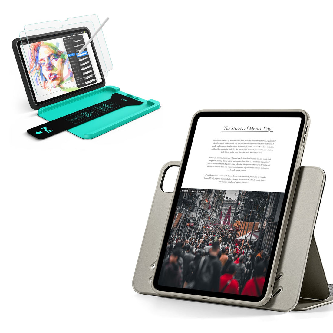 iPad Pro 11" (2025) Bundle Shift Magnetic Case & Armorite® Paper-Feel Protection - Titanium ESR ESR