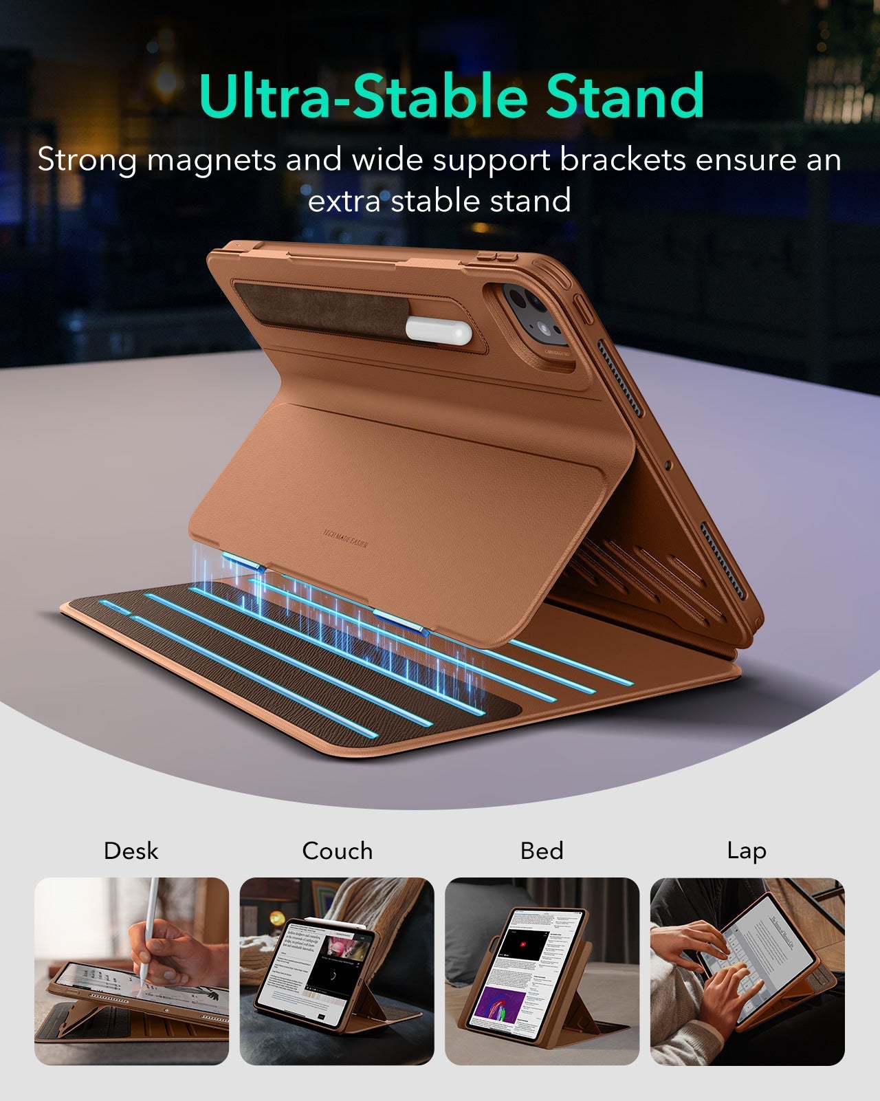 iPad Pro 11" (2025) Bundle Shift Magnetic Case & Armorite® Paper-Feel Protection - Brown ESR ESR