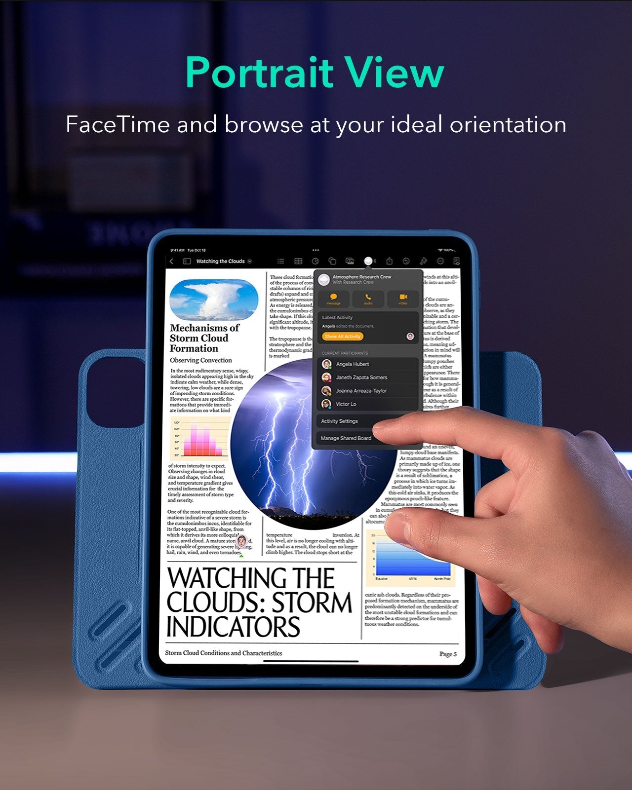 iPad Pro 11" (2025) Bundle Shift Magnetic Case & Armorite® Paper-Feel Protection - Navy Blue ESR ESR
