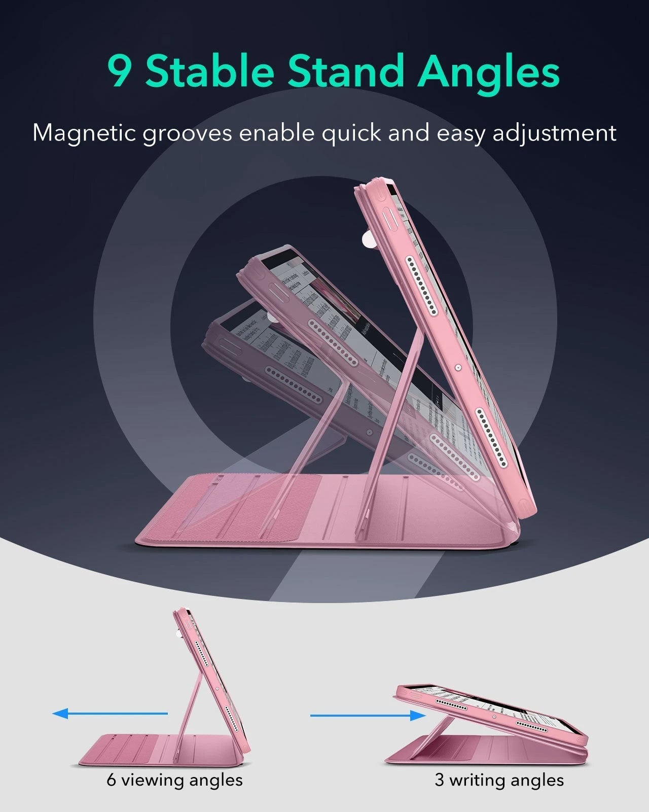 iPad Pro 11" (2025) Bundle Shift Magnetic Case & Armorite® Paper-Feel Protection - Pink ESR ESR