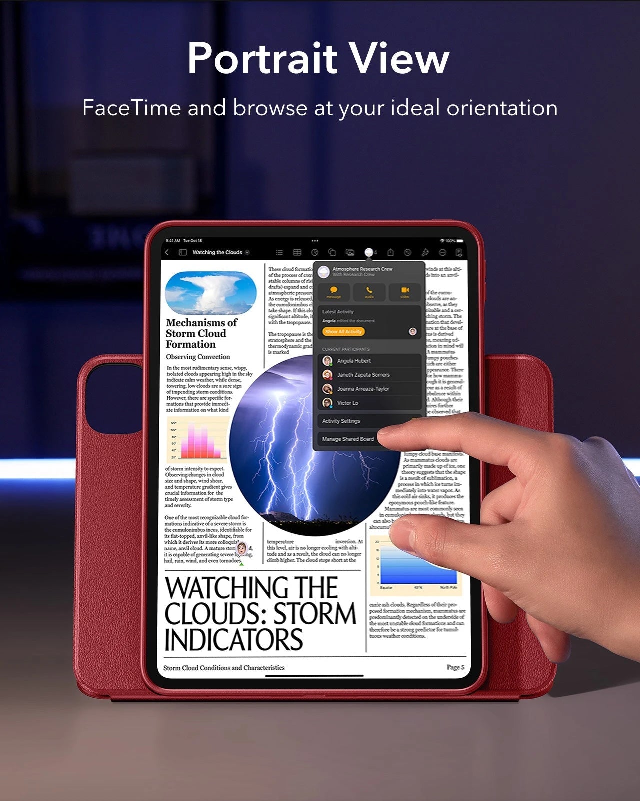 iPad Pro 11" (2025) Bundle Shift Magnetic Case & Armorite® Paper-Feel Protection - Red ESR ESR