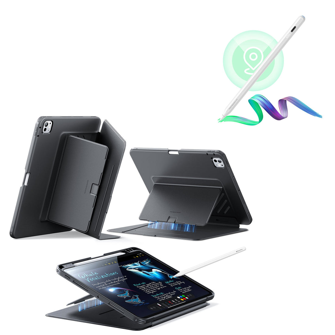 iPad Pro 11″ (2025) Flip Magnetic Case with Pencil Bundle - Black ESR ESR