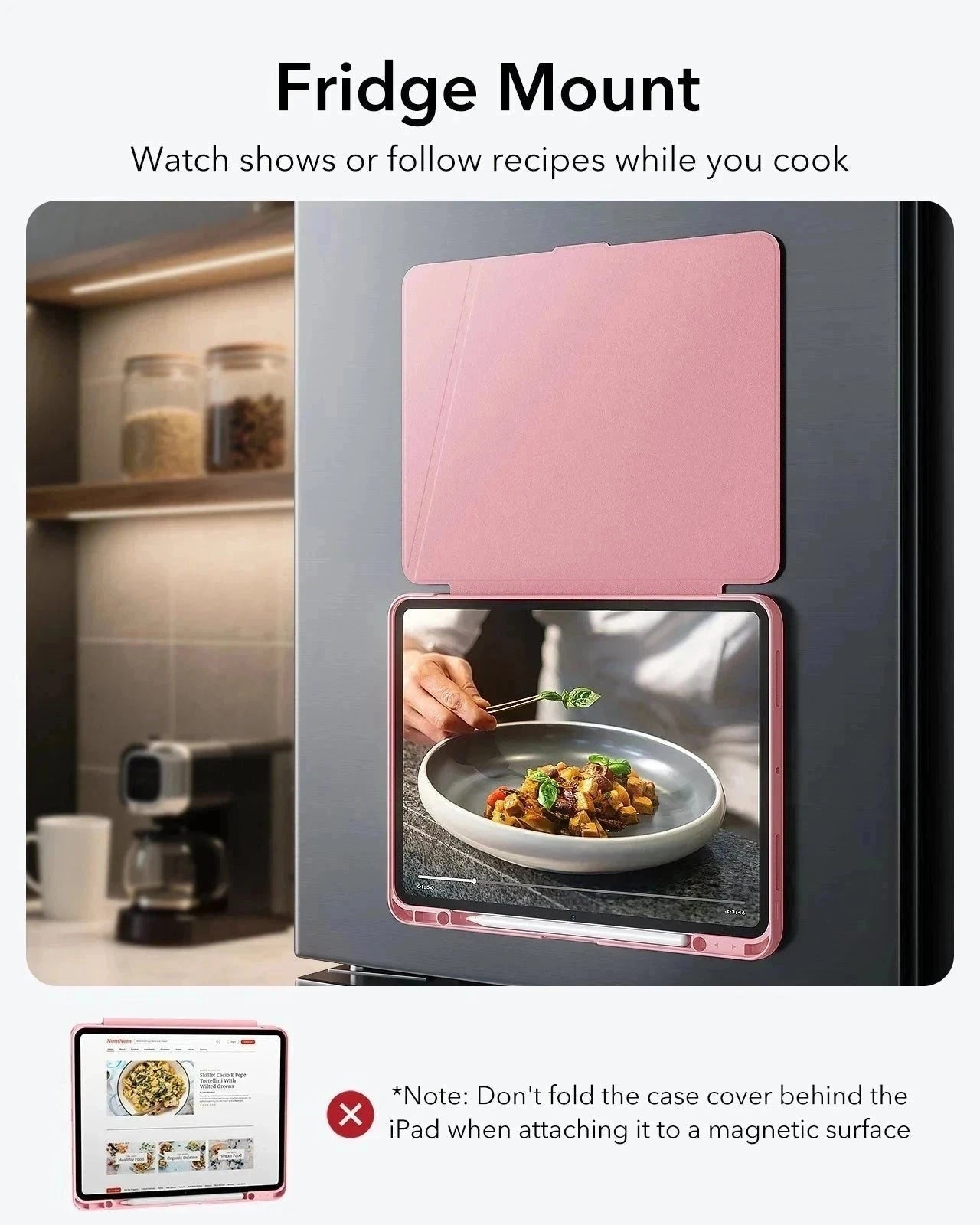 iPad Pro 11" (2024) Flip Magnetic Case with Pencil Holder - Pink ESR ESR