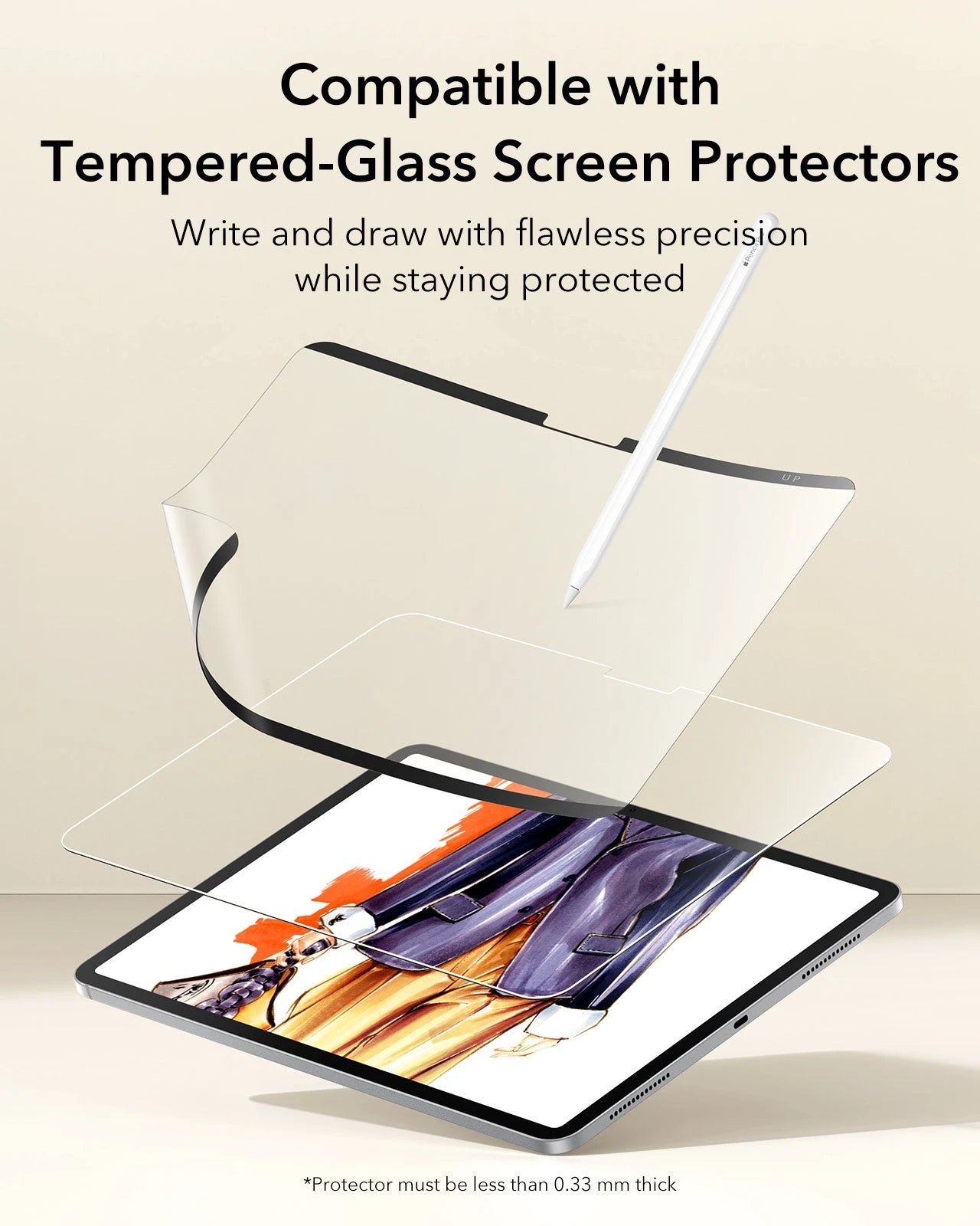 iPad Pro 11" (2025) Paper-Feel Magnetic Screen Protector - 1 Pack ESR ESR