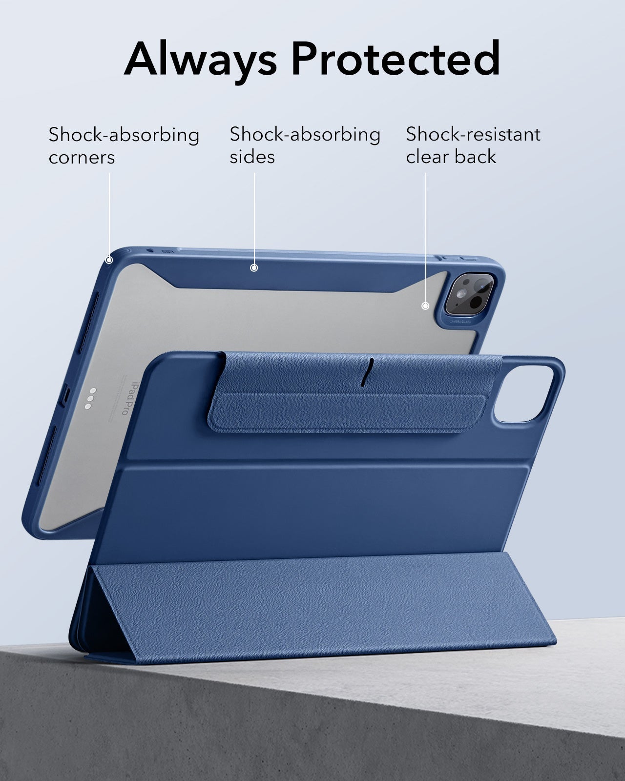 iPad Pro 11ʺ (2025) Rebound Hybrid Case 360 - Navy Blue ESR ESR