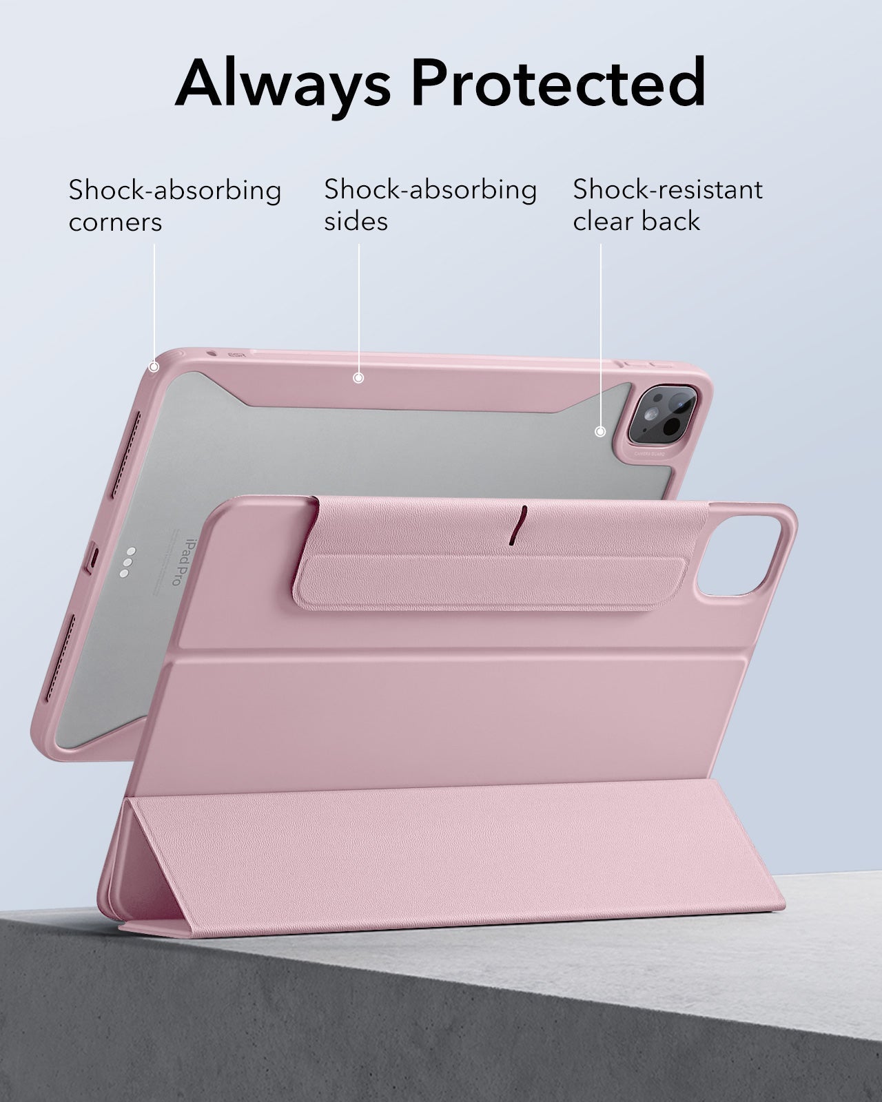 Pink iPad Pro 11 Case with Apple Pencil Holder (M5,2025)|ESR