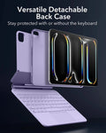 iPad Pro 11ʺ (2025) Bundle Rebound Magnetic Keyboard Case 360 & Armorite Screen Protectors - US Layout-Purple ESR ESR