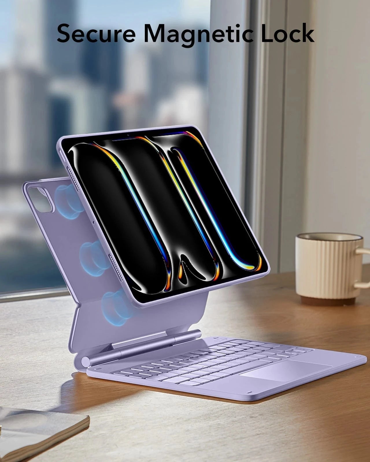 iPad Pro 11ʺ (2025) Bundle Rebound Magnetic Keyboard Case 360 & Armorite Screen Protectors - US Layout-Purple ESR ESR