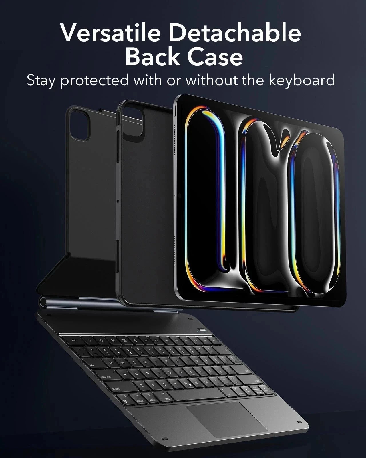 Black iPad Pro 11(M5) Drawing Bundle: Keyboard ,Protectors