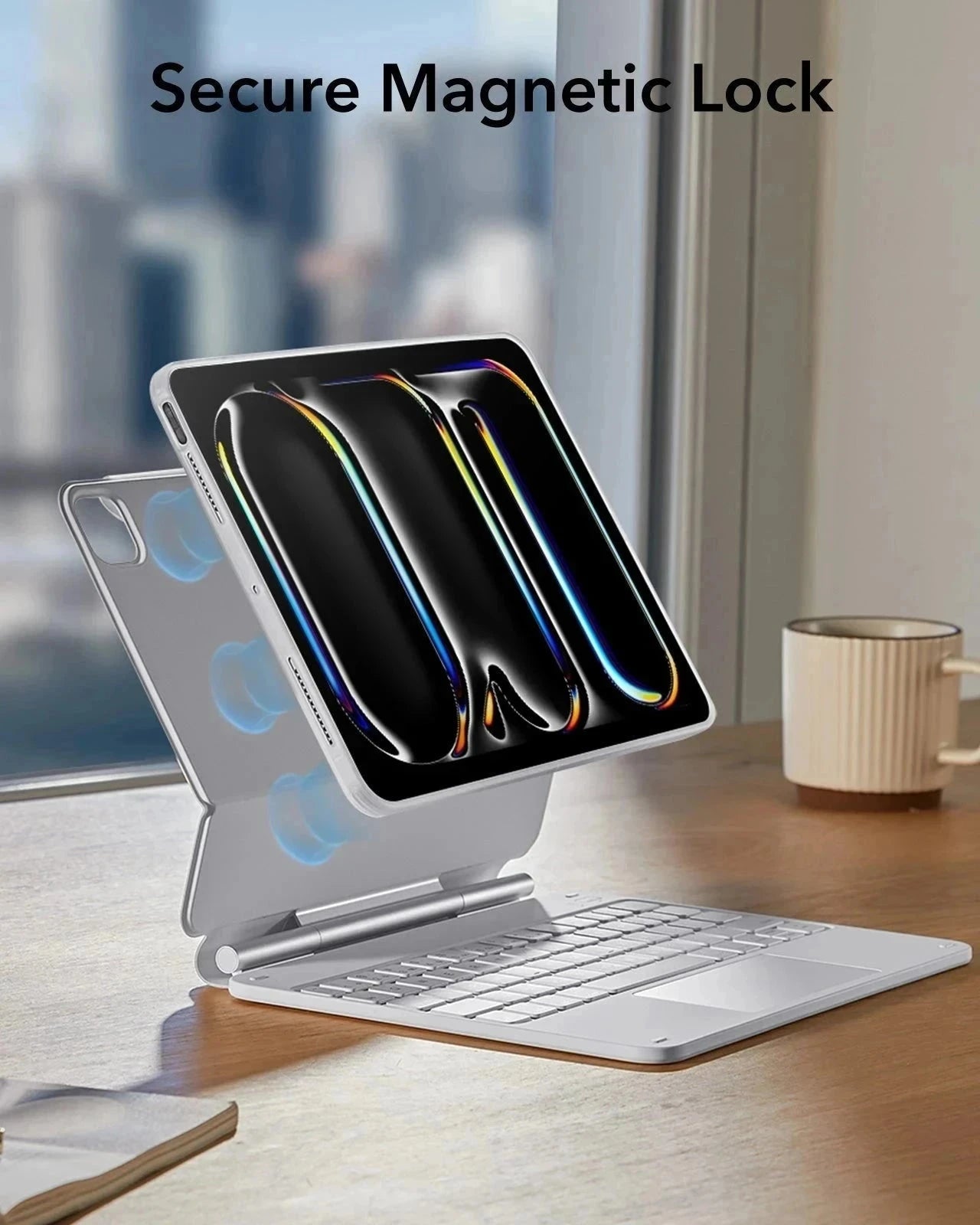 iPad Digital Bundle:White iPad Pro 11(M5) Keyboard Case with