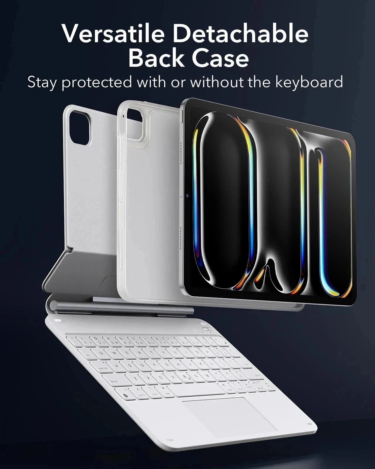 iPad Digital Bundle:White iPad Pro 11(M5) Keyboard Case with