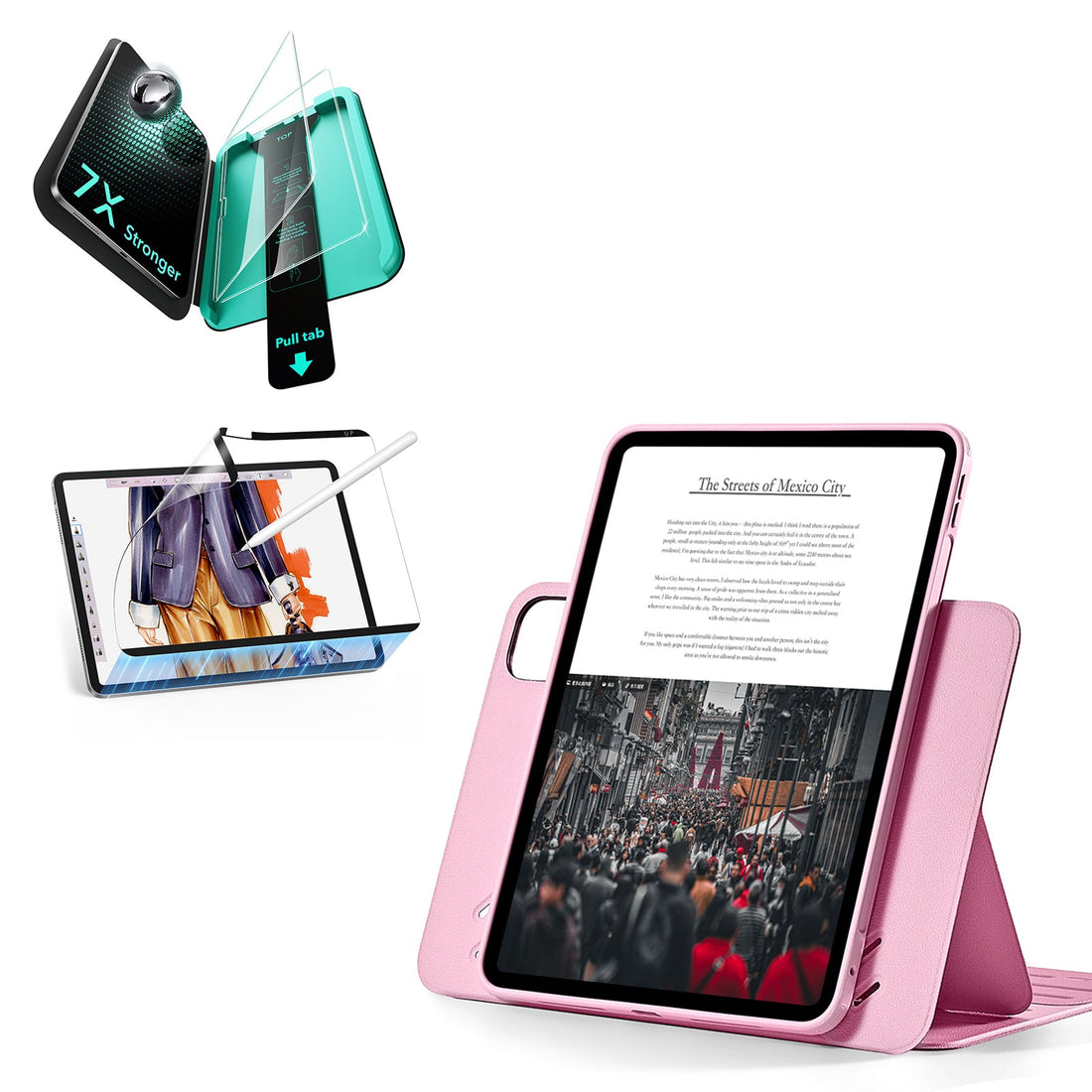 iPad Pro 11" (2025) Shift Transformation Bundle - Pink ESR ESR