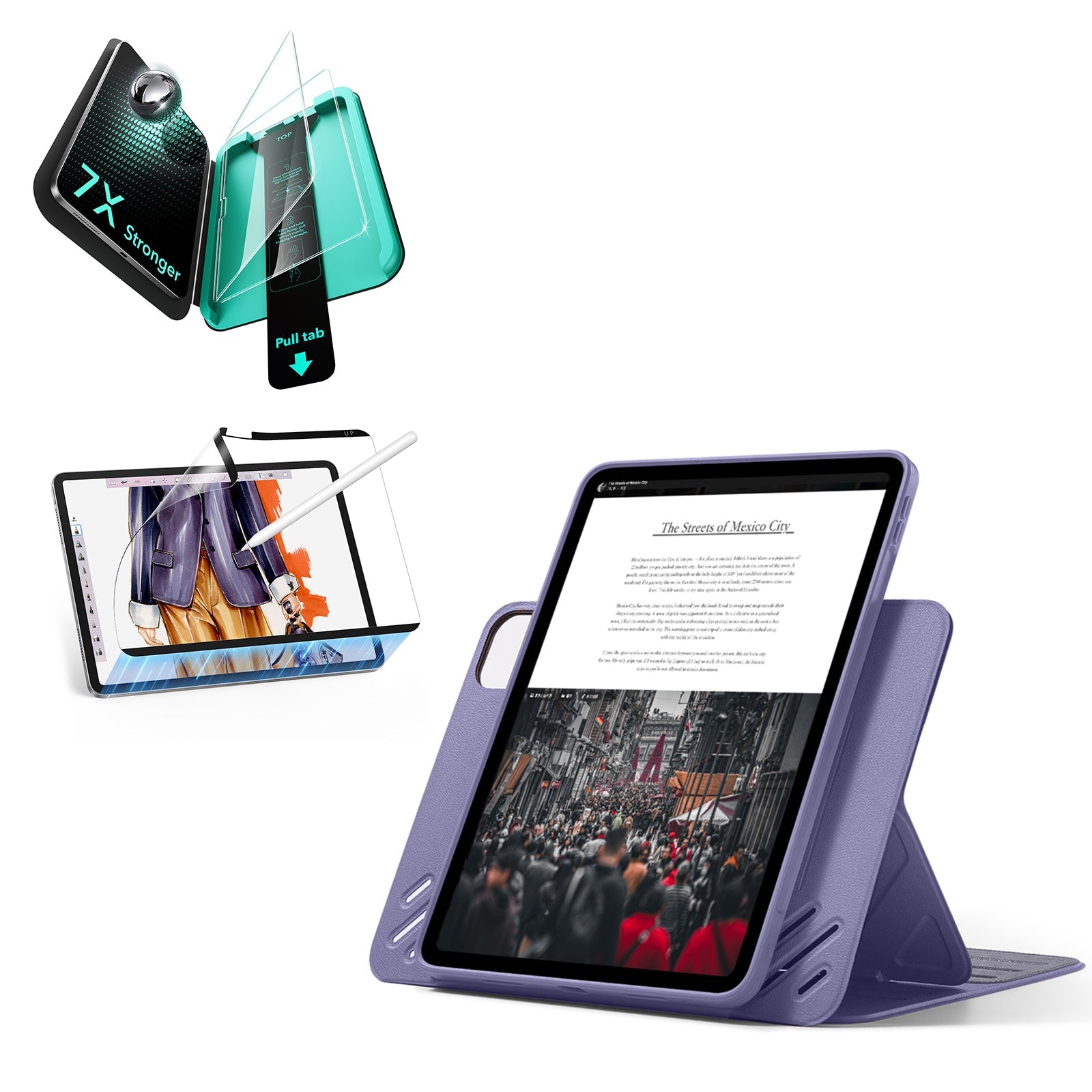 iPad Pro 11" (2025) Shift Transformation Bundle - Purple ESR ESR