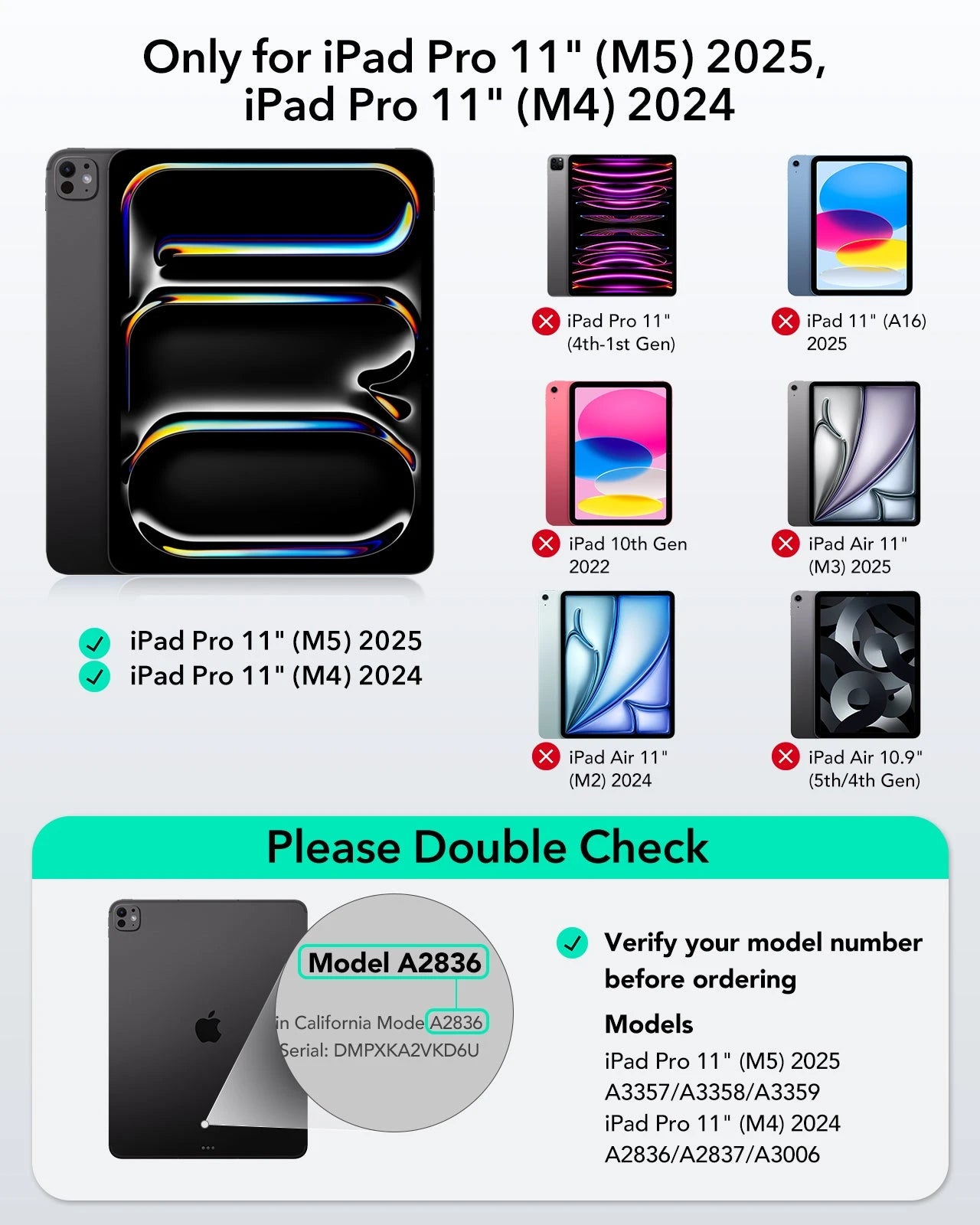 iPad Pro 11" (M5) 2025 Bundle Shift Keyboard Case and Armorite Screen Protector  - US Layout - Dark Gray ESR ESR