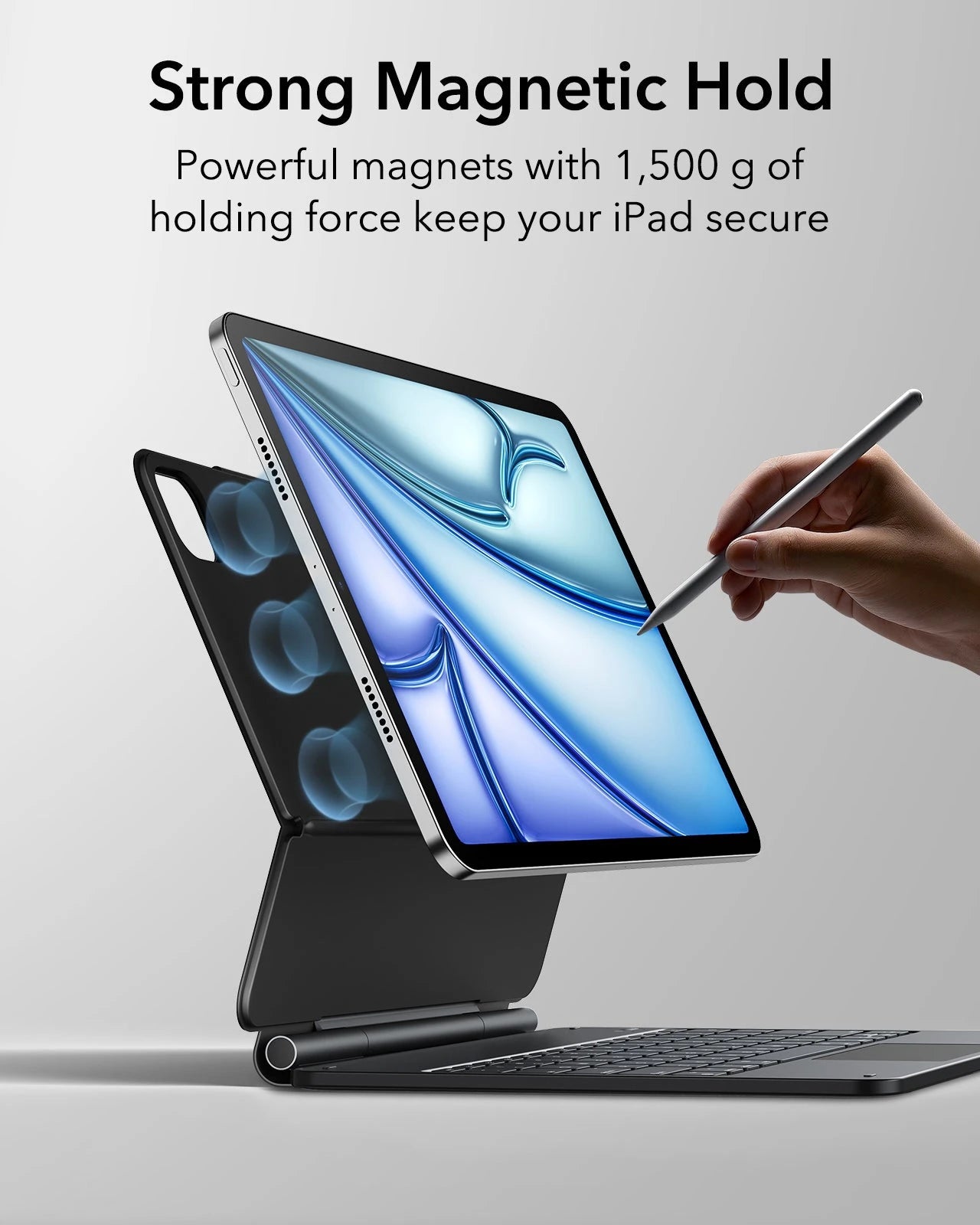 Black Magnetic Keyboard Case for Apple iPad Pro 6th Gen - ESR Rebound