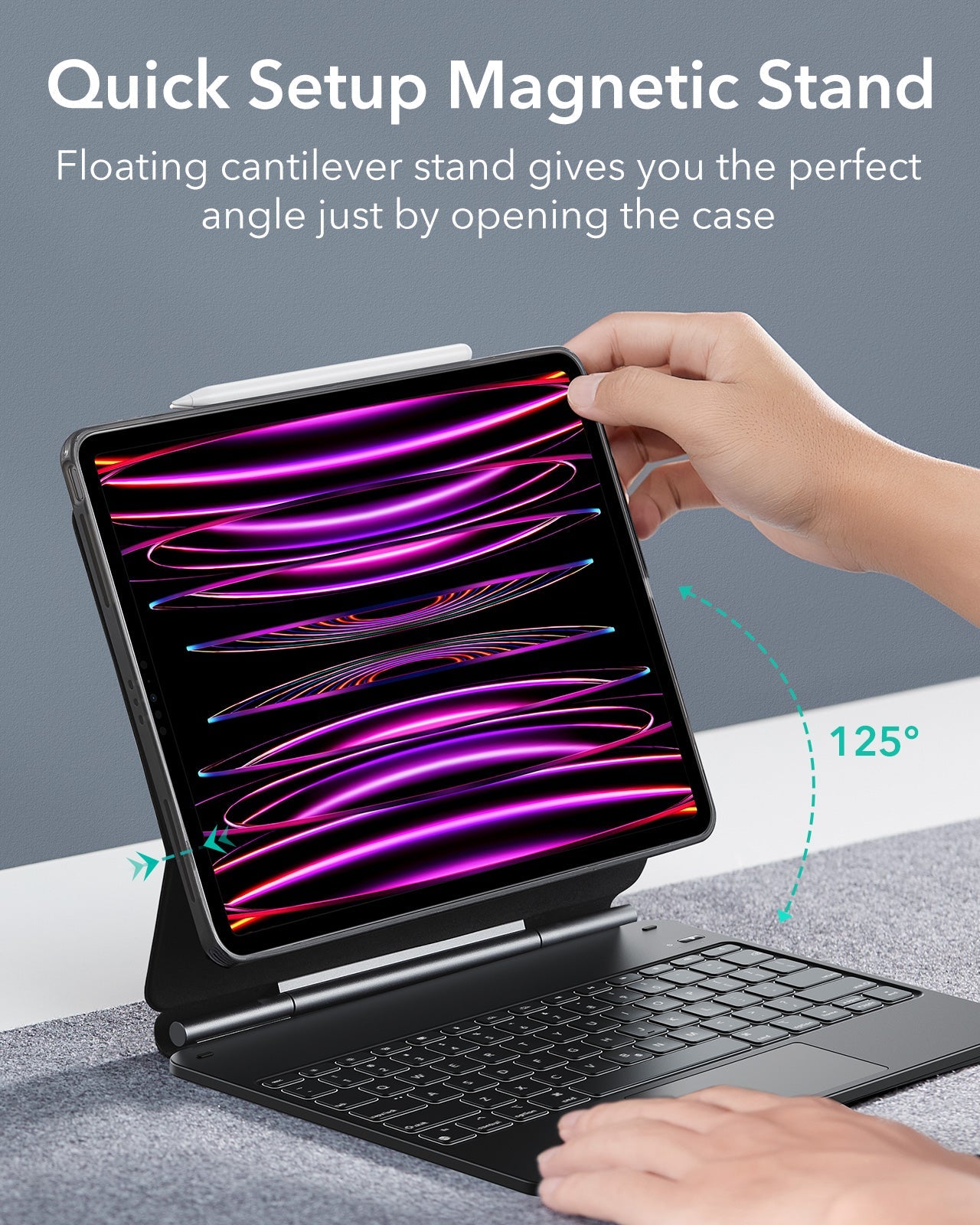 Black Keyboard Case 360 for iPad Pro 12.9-inch (6th/5th/4th/3rd