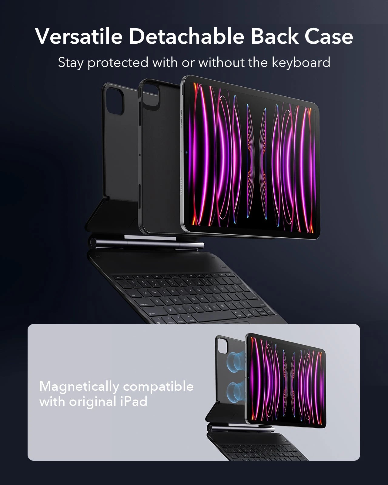 Black Keyboard Case 360 for iPad Pro 12.9-inch (6th/5th/4th/3rd