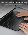 iPad Pro 12.9″ (6th/5th/4th/3rd Gen) Rebound Magnetic Keyboard Case 360 - US Layout-Black-smooth and accurate typing