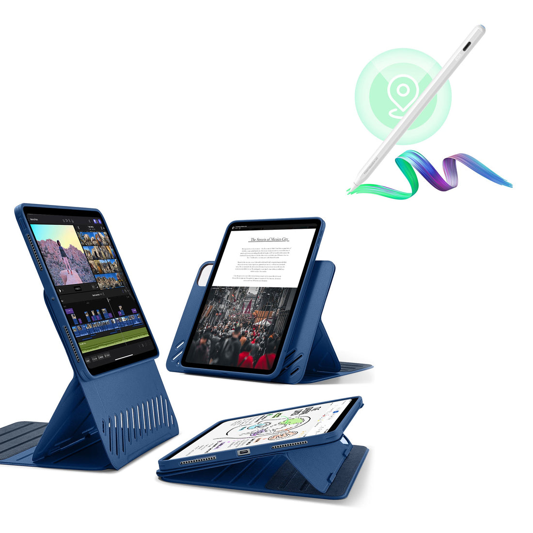 iPad Pro 13″ (2024) Shift Magnetic Case with Pencil Bundle - Navy Blue ESR ESR